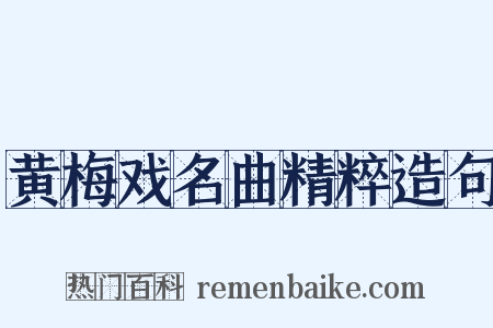 黄梅戏名曲精粹造句是什么意思的图片